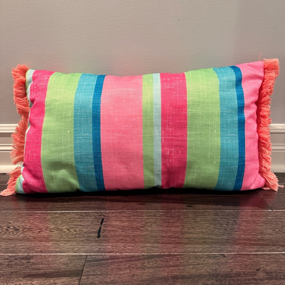 Martha Stewart Coral Pink Throw with Fringe